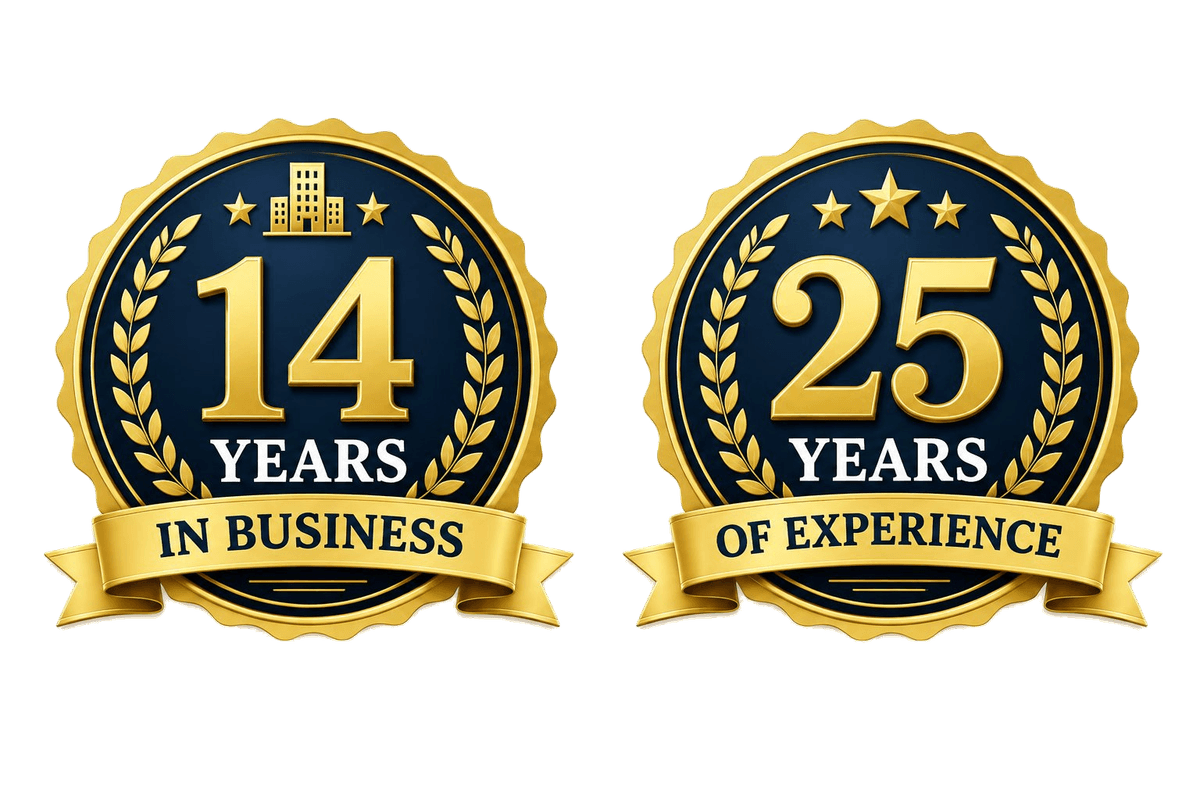 14 Years in Business · 25 Years of Experience